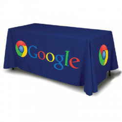 A Google Chrome table cloth.